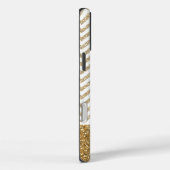 Gold Glam Faux Glitter Chevron Case-Mate iPhone Case (Achterkant / Rechts)