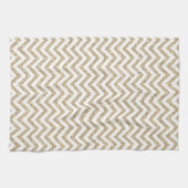 Gold Glam Faux Glitter Chevron Theedoek (Horizontaal)