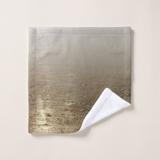 Gold Glam Gilded Brush Modern Elegance Bad Handdoek (Wasdoekje)