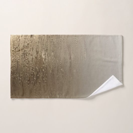Gold Glam Gilded Brush Modern Elegance Bad Handdoek (Handdoek)
