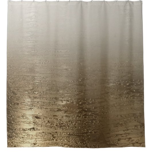 Gold Glam Gilded Brush Modern Elegance Douchegordijn (Voorkant)