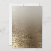 Gold Glam Gilded Brush Modern Elegance Wedding Kaart (Achterkant)