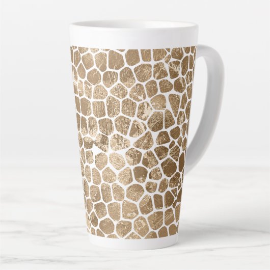 Gold Glam Giraffe afdrukken Latte Mok (Rechterhoek)