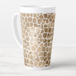 Gold Glam Giraffe afdrukken Latte Mok