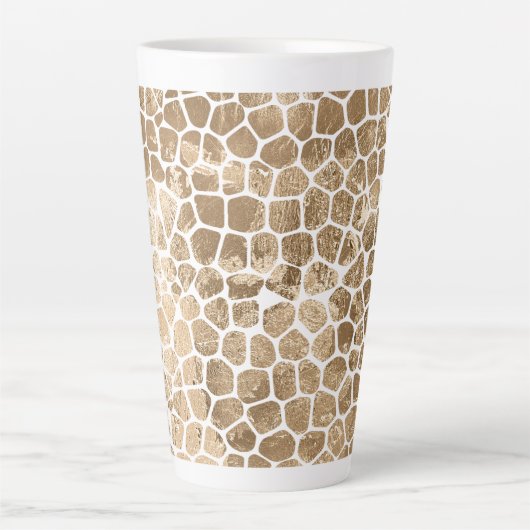 Gold Glam Giraffe afdrukken Latte Mok (Voorkant)