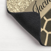 Gold Glam Giraffe afdrukken Muismat (Hoek)