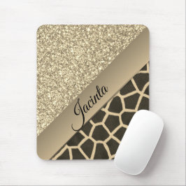 Gold Glam Giraffe afdrukken Muismat