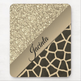 Gold Glam Giraffe afdrukken Muismat