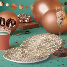 Gold Glam Giraffe afdrukken Papieren Bordje