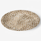 Gold Glam Giraffe afdrukken Papieren Bordje (Gekanteld)