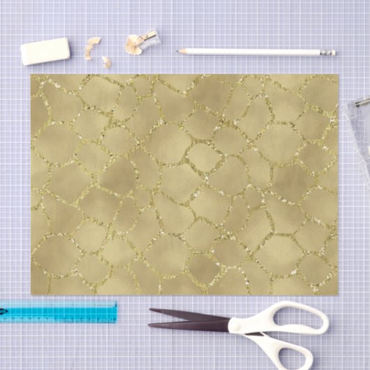 Gold Glam Giraffe afdrukken Tissuepapier (Craft)