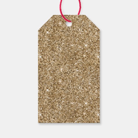 Gold Glam Glitter Cadeaulabel (Achterkant)
