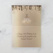 Gold Glam Glitter Drips Spark Sweet 16 zaterdag Kaart (Binnen)
