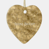 Gold Glam Glitter Giraffe Leopard Print Keramisch Ornament (Rechts)