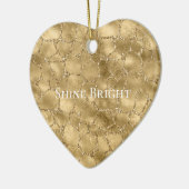 Gold Glam Glitter Giraffe Leopard Print Keramisch Ornament (Links)