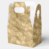 Gold Glam Glitter Giraffe Print Bedankdoosjes (Geopend)