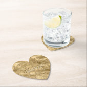 Gold Glam Glitter Giraffe Print Kartonnen Onderzetters (Insitu)