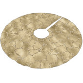 Gold Glam Glitter Giraffe Print Kerstboom Rok (Gekanteld)