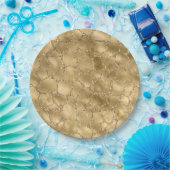 Gold Glam Glitter Giraffe Print Papieren Bordje (Feest)