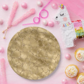 Gold Glam Glitter Giraffe Print Papieren Bordje (Feest)
