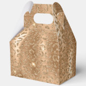 Gold Glam Glitter Leopard Print Bedankdoosjes (Voorkant)
