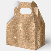 Gold Glam Glitter Leopard Print Bedankdoosjes (Achterkant)