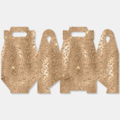 Gold Glam Glitter Leopard Print Bedankdoosjes (Ongevouwen)