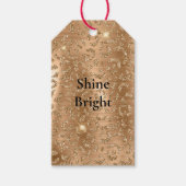 Gold Glam Glitter Leopard Print Cadeaulabel (Voorkant)