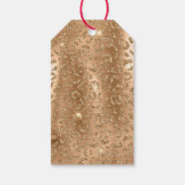 Gold Glam Glitter Leopard Print Cadeaulabel (Achterkant)