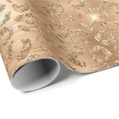 Gold Glam Glitter Leopard Print Cadeaupapier (Rol Hoek)