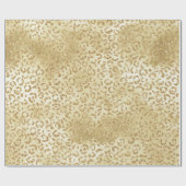 Gold Glam Glitter Leopard Print Cadeaupapier (Vlak)