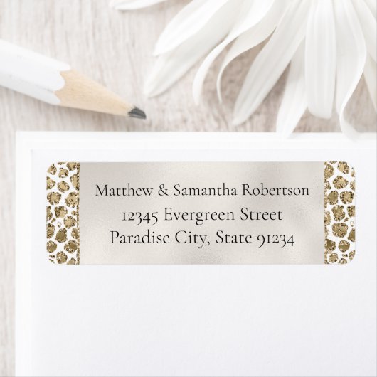 Gold Glam Glitter Leopard Print Etiket (Insitu)