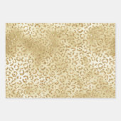 Gold Glam Glitter Leopard Print Inpakpapier Vel (Voorkant 2)