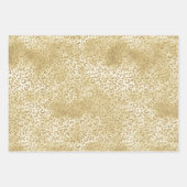 Gold Glam Glitter Leopard Print Inpakpapier Vel (Voorkant)