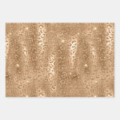 Gold Glam Glitter Leopard Print Inpakpapier Vel (Voorkant)