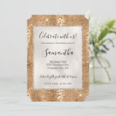 Gold Glam Glitter Leopard Print Kaart (Staand voorkant)