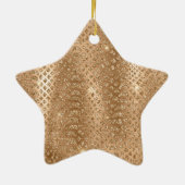 Gold Glam Glitter Leopard Print Keramisch Ornament (Achterkant)