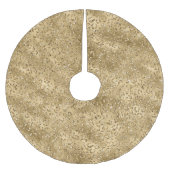 Gold Glam Glitter Leopard Print Kerstboom Rok (Voorkant)