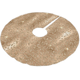 Gold Glam Glitter Leopard Print Kerstboom Rok