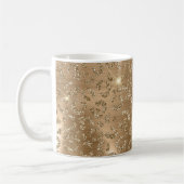 Gold Glam Glitter Leopard Print Koffiemok (Links)