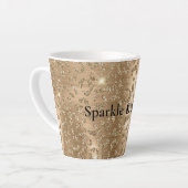 Gold Glam Glitter Leopard Print Latte Mok (Linkerhoek)
