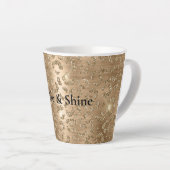 Gold Glam Glitter Leopard Print Latte Mok (Rechterhoek)