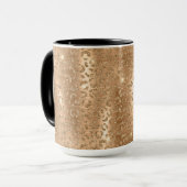 Gold Glam Glitter Leopard Print Mok (Voorkant links)