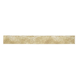 Gold Glam Glitter Leopard Print Satijnen Lint