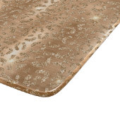 Gold Glam Glitter Leopard Print Snijplank (Hoek)