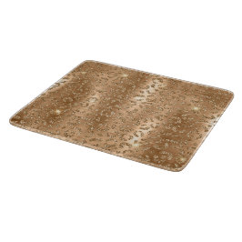 Gold Glam Glitter Leopard Print Snijplank