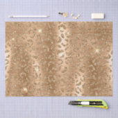 Gold Glam Glitter Leopard Print Tissuepapier (Craft)