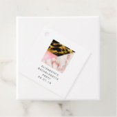 Gold Glam Glitter Marble Bedankjes Labels (In situ)