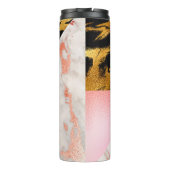 Gold Glam Glitter Marble Thermosbeker (Achterkant)