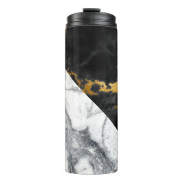 Gold Glam Glitter Marble Thermosbeker